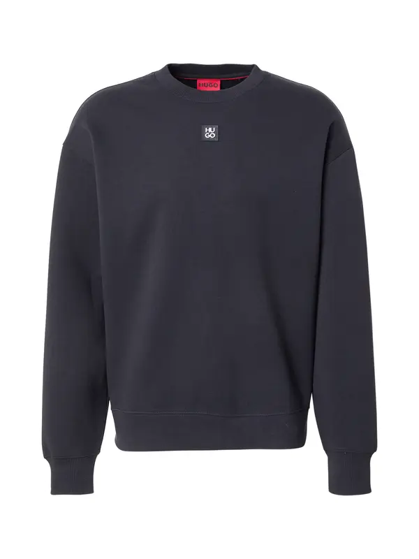 HUGO HUGO Sweater majica 'Dettil'  crna / bijela