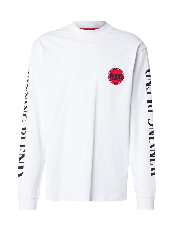 HUGO HUGO Sweater majica 'Dicruse'  taupe siva / crvena / crna / bijela