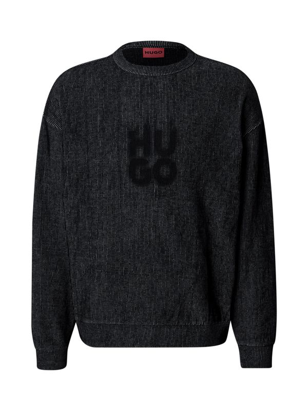 HUGO HUGO Sweater majica 'Dinkam'  svijetlosiva / crna