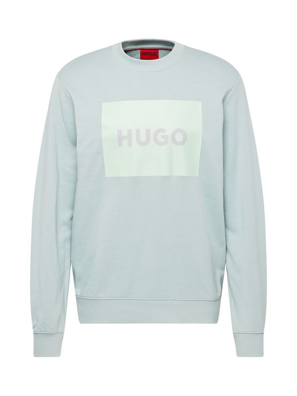 HUGO HUGO Sweater majica 'Duragol'  svijetlosiva / pastelno zelena