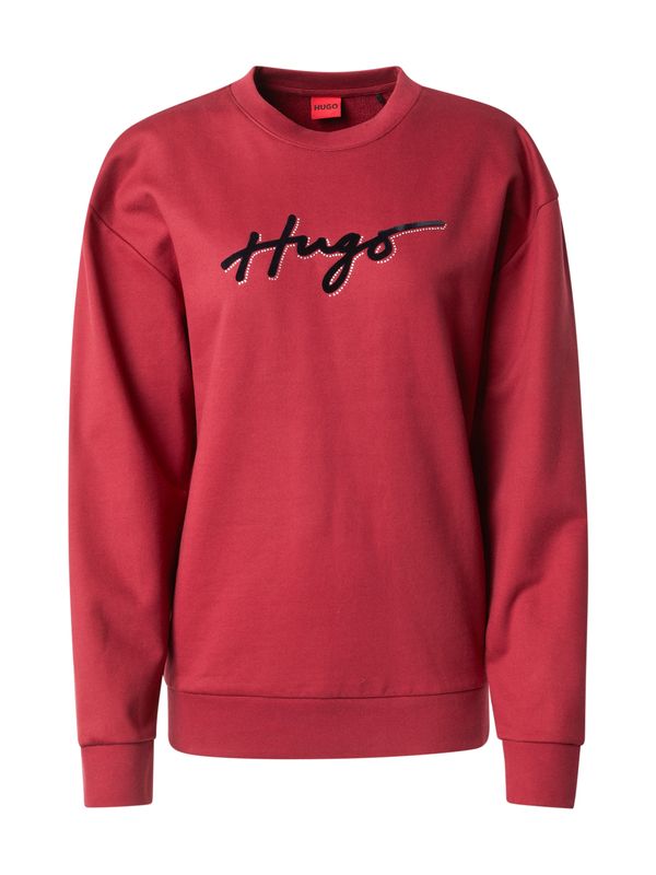 HUGO HUGO Sweater majica 'Easy'  crvena / crna
