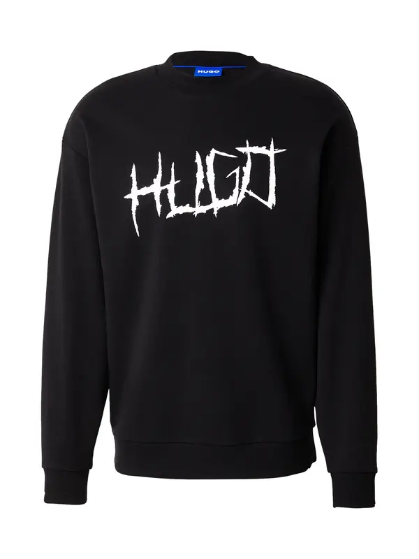 HUGO HUGO Sweater majica 'Namenex'  crna / bijela