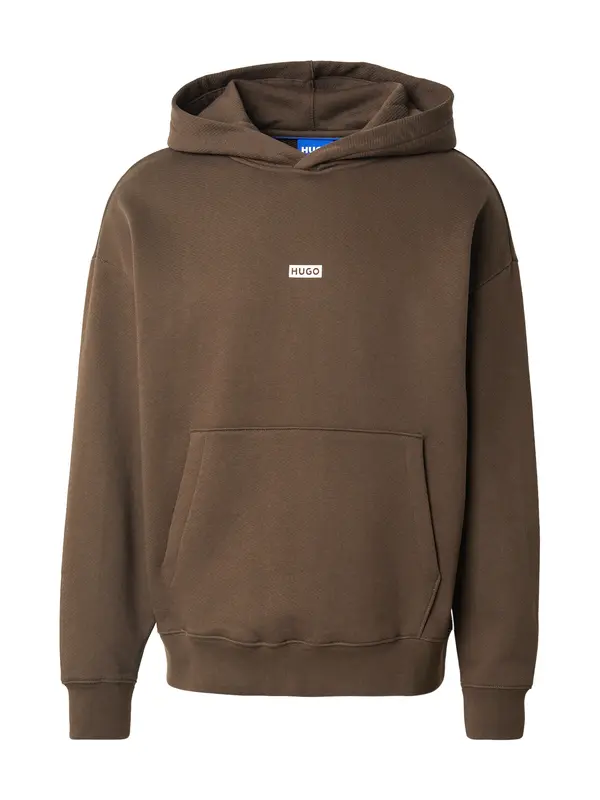 HUGO HUGO Sweater majica 'Nazardo'  smeđa / bijela