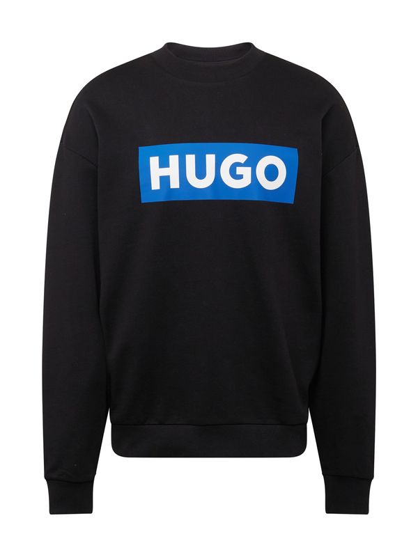 HUGO HUGO Sweater majica 'Niero'  azur / crna / bijela