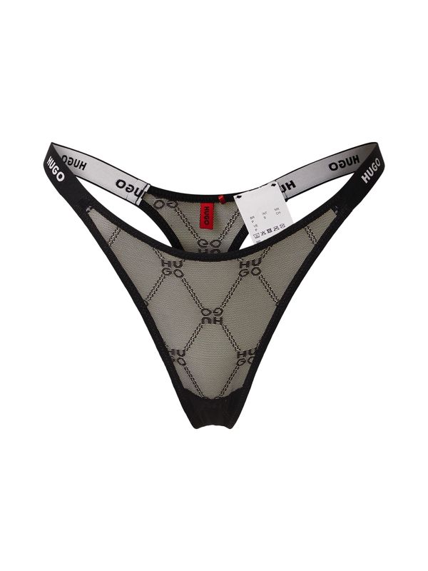 HUGO HUGO Tanga gaćice  crna / bijela