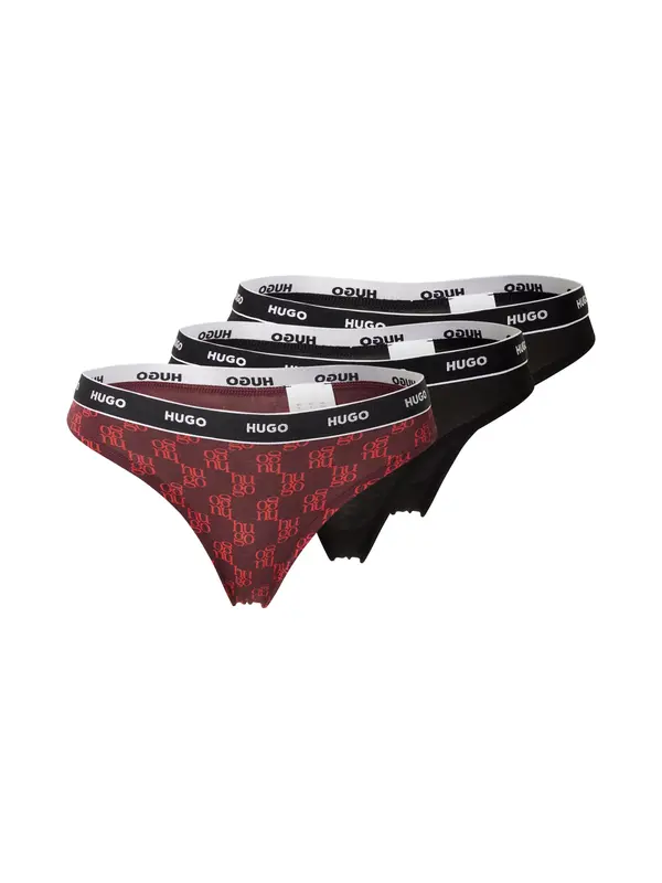 HUGO HUGO Tanga gaćice  crvena / bordo / crna / bijela