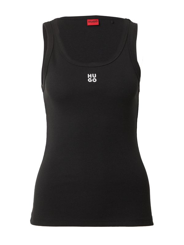 HUGO HUGO Top 'Datamia'  crna / bijela