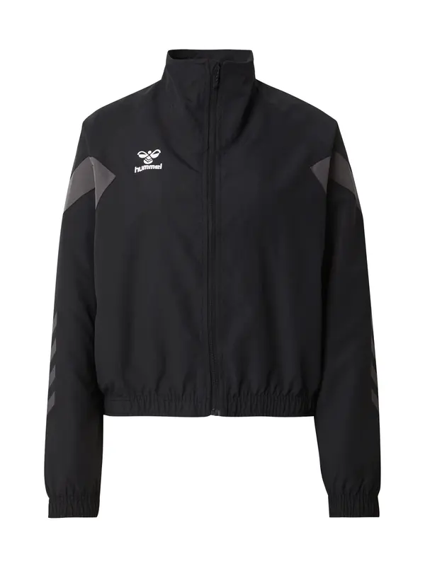 Hummel Hummel Sportska jakna 'Travel'  tamo siva / crna / bijela
