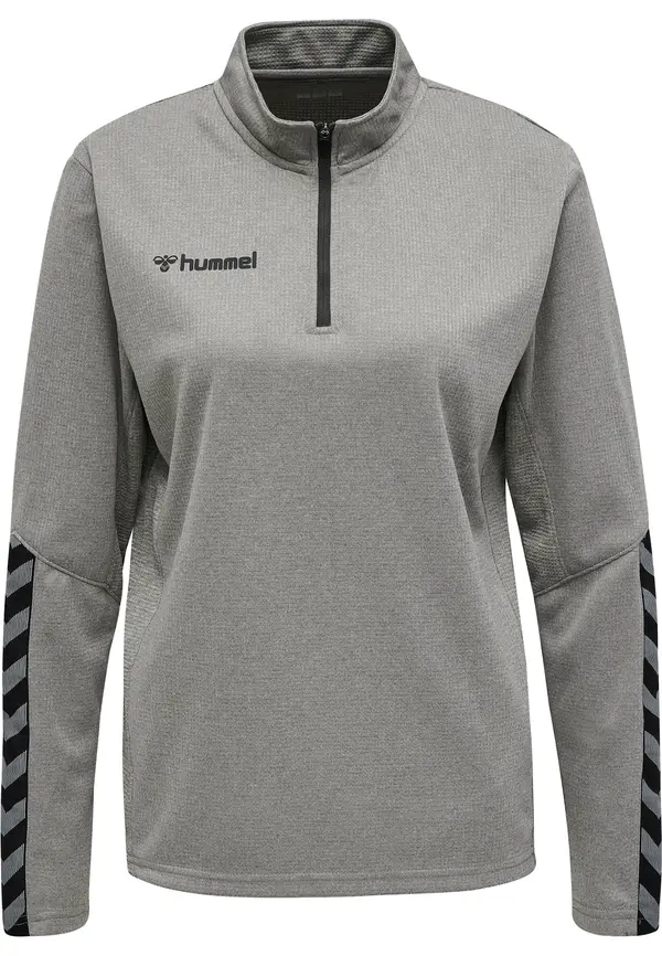 Hummel Hummel Sportska sweater majica 'Authentic'  kameno siva / crna