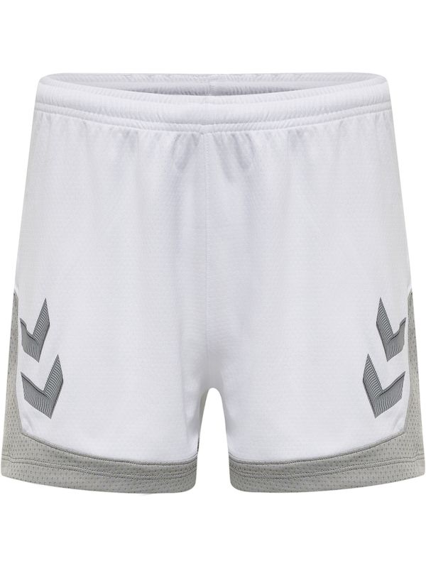 Hummel Hummel Sportske hlače 'Lead'  svijetlosiva / bijela