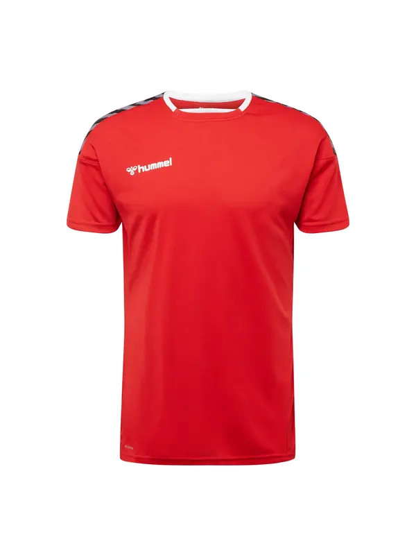 Hummel Hummel Tehnička sportska majica 'Authentic'  bazalt siva / svijetlo crvena / crna / bijela