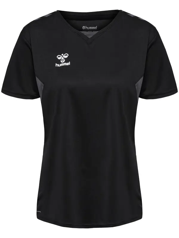 Hummel Hummel Tehnička sportska majica 'Authentic'  siva / crna / bijela