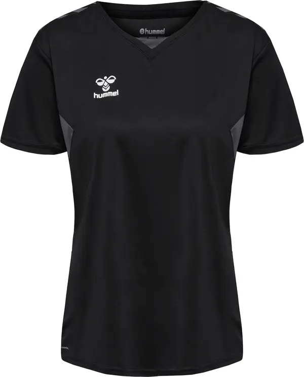 Hummel Hummel Tehnička sportska majica 'Authentic'  siva / crna / bijela