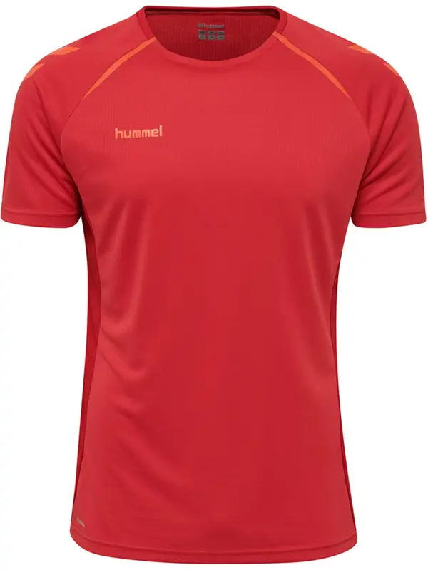 Hummel Hummel Tehnička sportska majica  narančasta / lubenica roza / svijetlocrvena