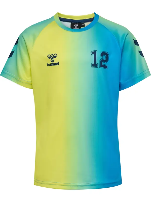 Hummel Hummel Tehnička sportska majica 'Schimmer'  plava / limeta zelena / zelena