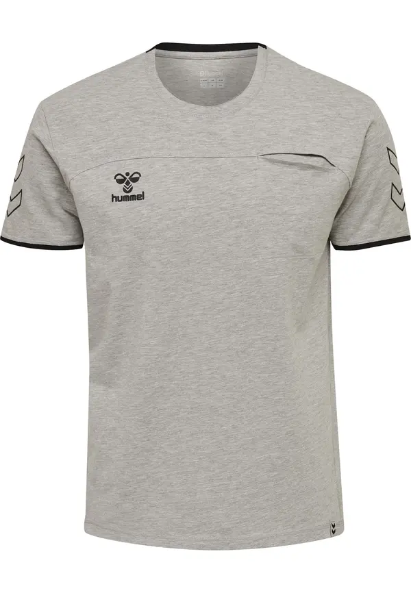 Hummel Hummel Tehnička sportska majica  siva melange / crna