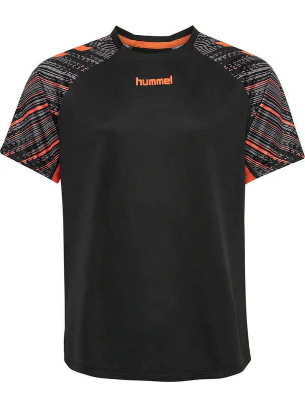Hummel Hummel Tehnička sportska majica  tamo siva / narančasta / crna
