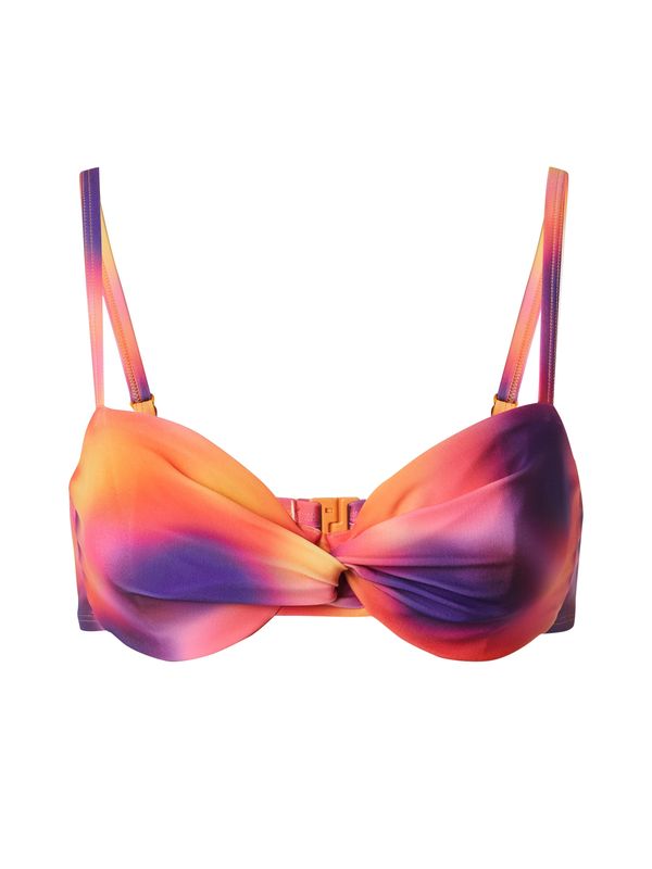 Hunkemöller Hunkemöller Bikini gornji dio 'Sunset'  žuta / tamno ljubičasta / narančasta