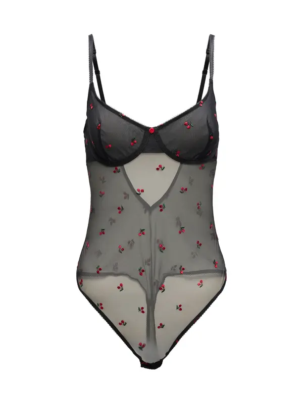 Hunkemöller Hunkemöller Bodi 'Chelsey'  zelena / crvena / crna