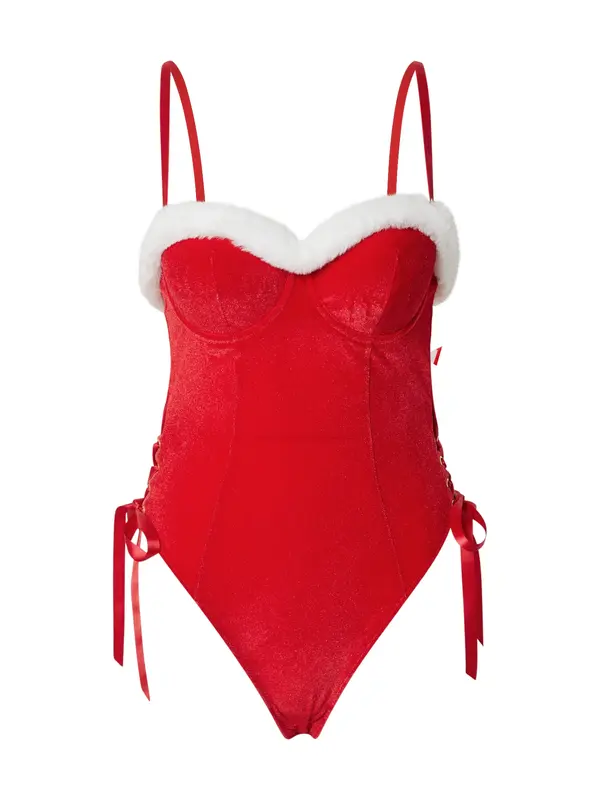 Hunkemöller Hunkemöller Bodi 'Jovie'  crvena / bijela