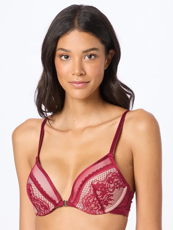 Hunkemöller Hunkemöller Grudnjak 'Malika'  tamno crvena / bijela
