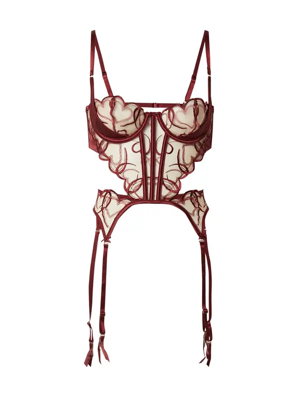 Hunkemöller Hunkemöller Korzet 'Olivia'  burgund