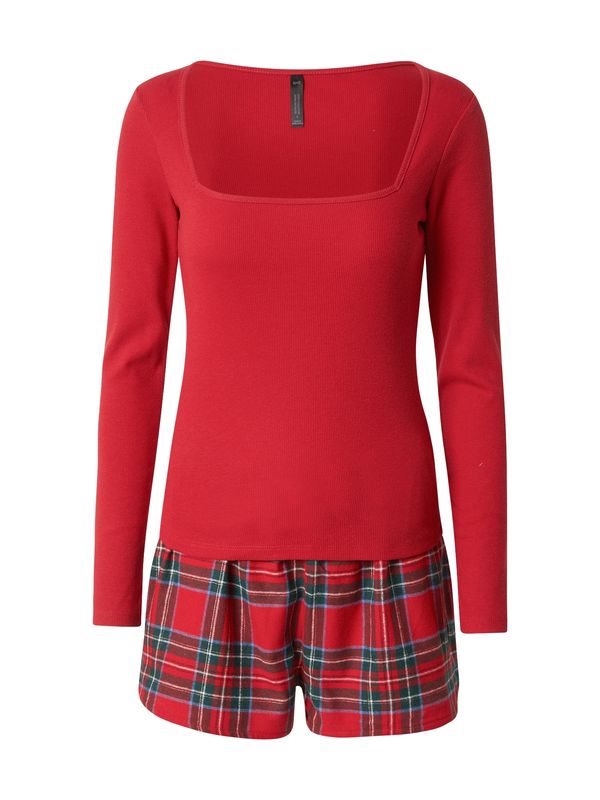 Hunkemöller Hunkemöller Kratke hlače za spavanje  azur / smaragdno zelena / crvena / bijela