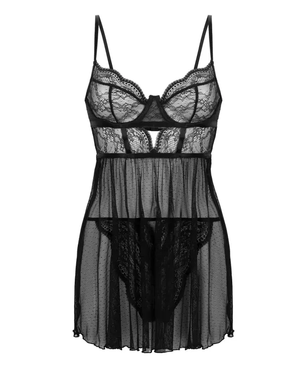 Hunkemöller Hunkemöller Negliže 'Isabelle'  crna