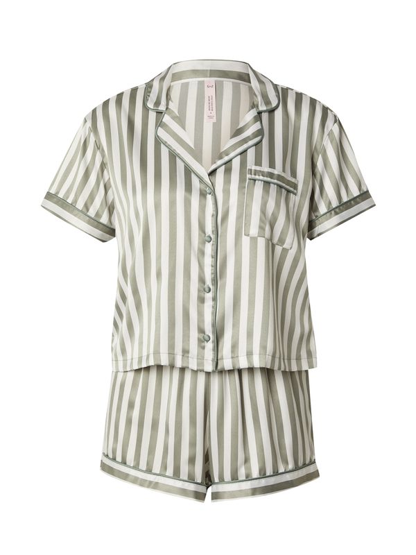 Hunkemöller Hunkemöller Pidžama  pastelno zelena / bijela