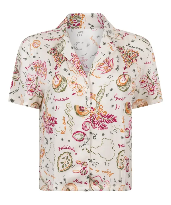 Hunkemöller Hunkemöller Pidžama 'Samba'  maslinasta / narančasta / krvavo crvena / bijela
