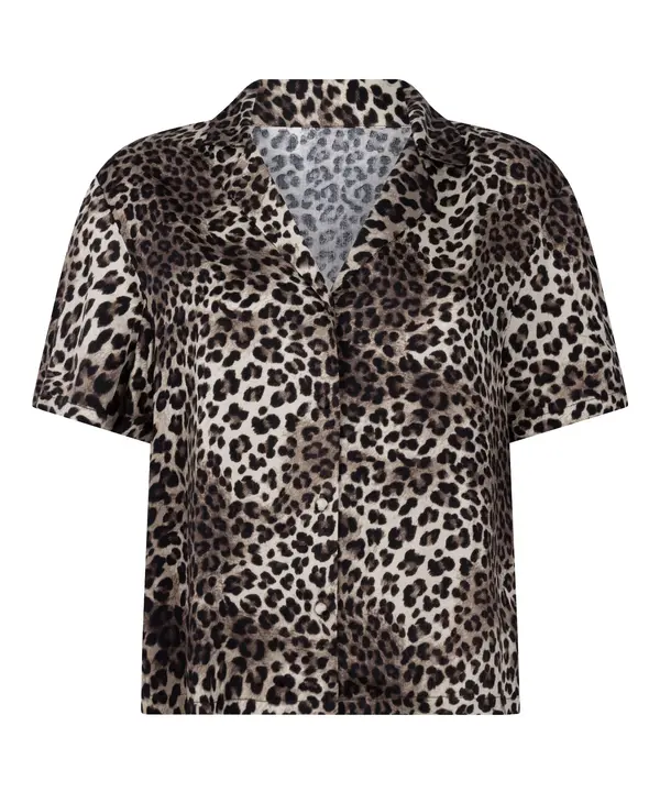 Hunkemöller Hunkemöller Spavaćica  boja devine dlake (camel) / zeleno smeđa / crna / bijela