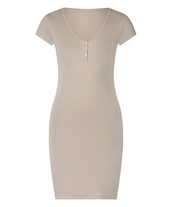 Hunkemöller Hunkemöller Spavaćica košulja 'Henley'  bež melange