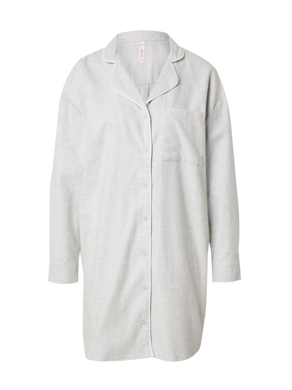 Hunkemöller Hunkemöller Spavaćica košulja  siva melange / bijela