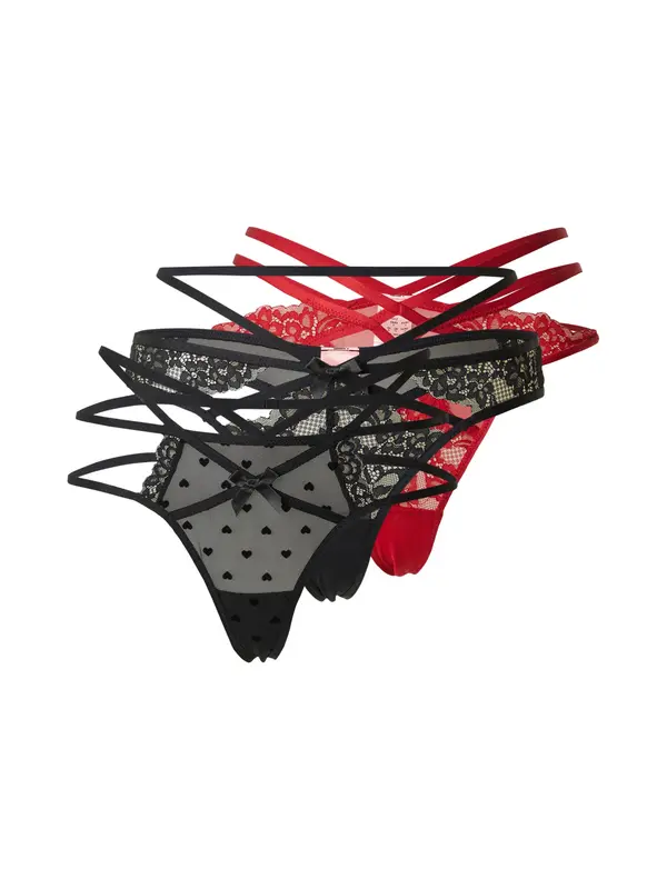Hunkemöller Hunkemöller Tanga gaćice  crvena / crna