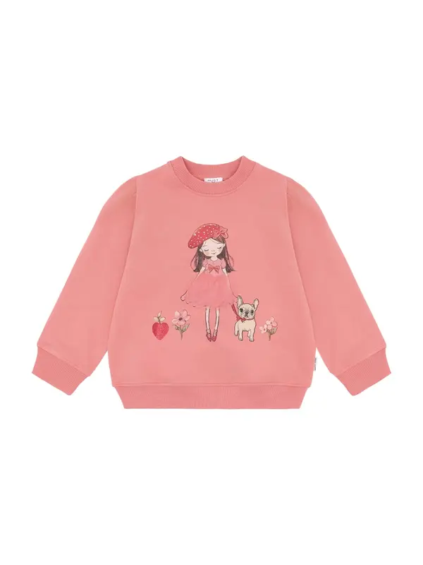 Hust & Claire Hust & Claire Sweater majica 'HCSicillia French Girl'  nude / smeđa / rosé / crvena