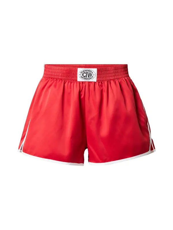 ICANIWILL ICANIWILL Sportske hlače  crvena / crna / bijela