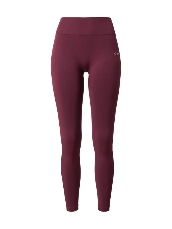 ICANIWILL ICANIWILL Sportske hlače 'Smooth Seamless Tights W'  boja vina / srebro