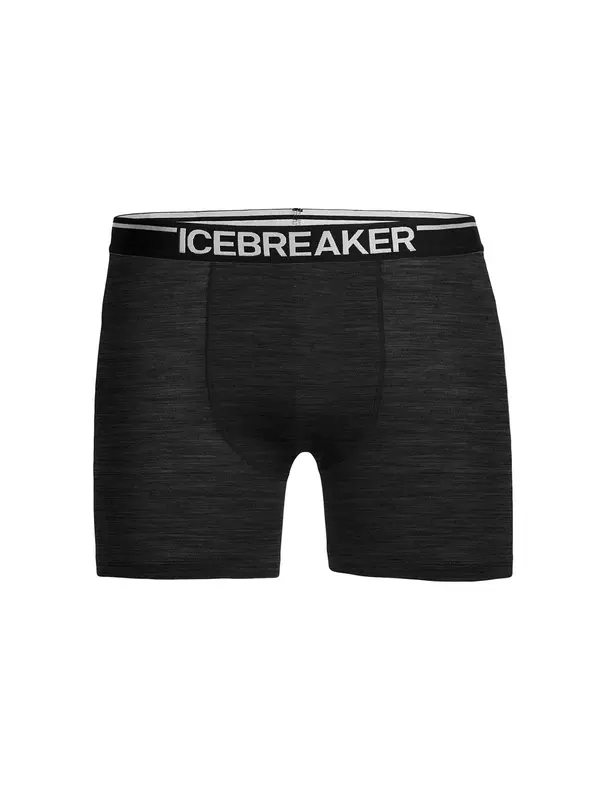 ICEBREAKER ICEBREAKER Sportske gaće 'Anatomica'  crna / crna melange / bijela