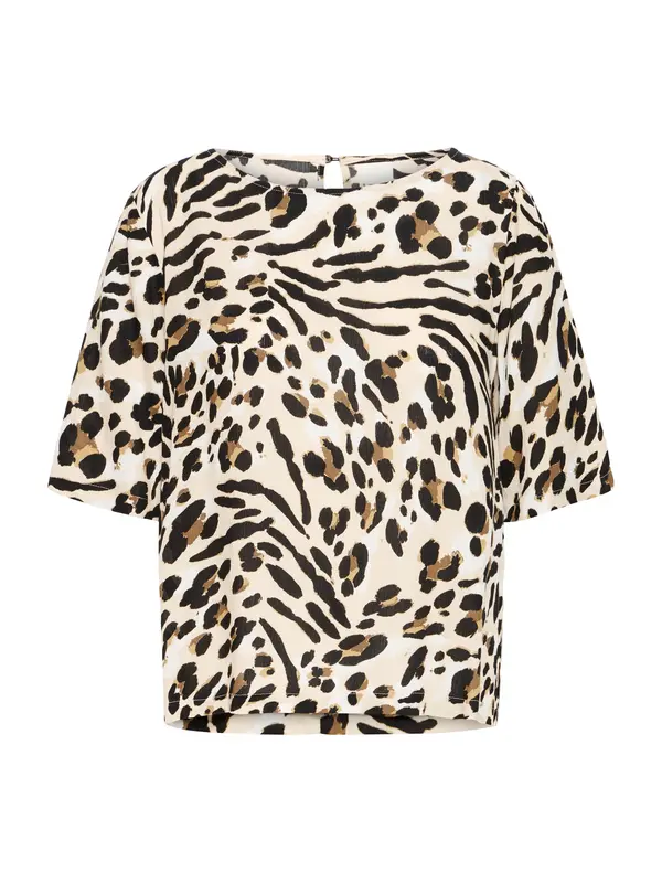 ICHI ICHI Bluza 'IHMARRAKECH'  pijesak / sepija / crna / bijela