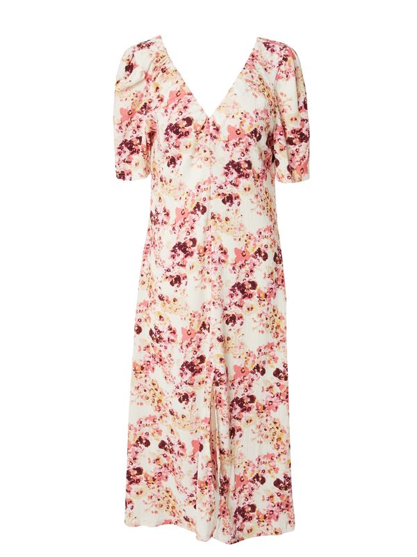 ICHI ICHI Haljina 'MARGOT'  boja pijeska / zlatno žuta / roza / boja vina