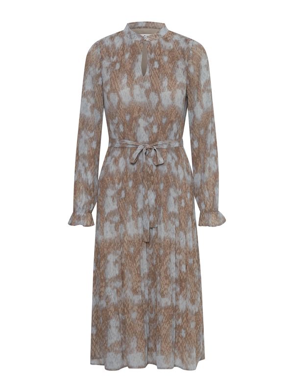 ICHI ICHI Haljina 'NEALLY'  svijetloplava / smeđa / svijetlosmeđa / dimno siva