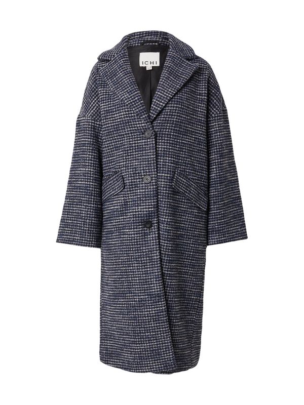 ICHI ICHI Prijelazni kaput 'EMMALU'  morsko plava / mornarsko plava / bijela