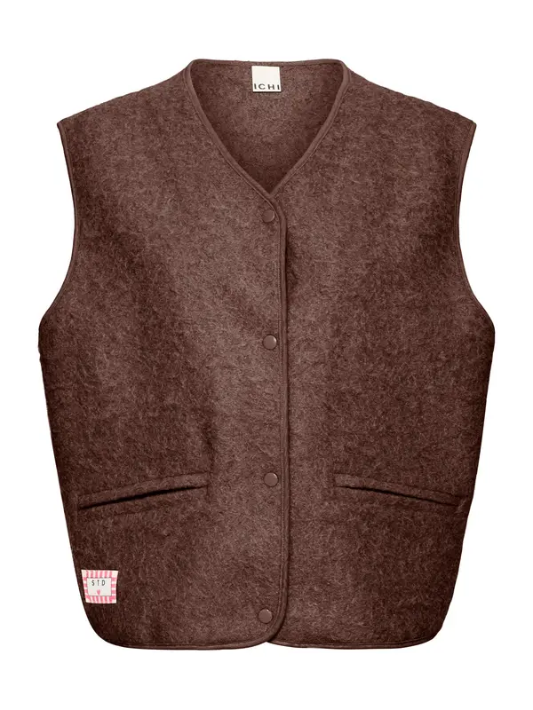 ICHI ICHI Prsluk 'IHXEMBER'  tamno smeđa