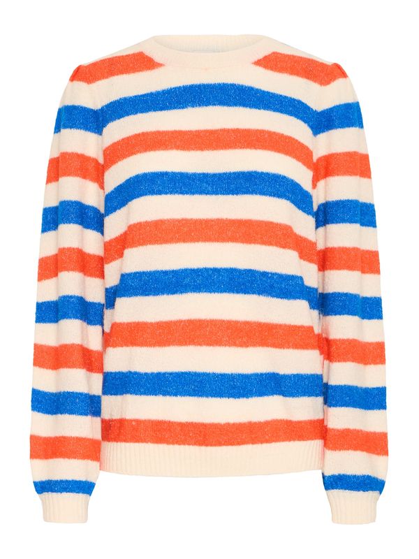 ICHI ICHI Pulover 'DUSTY'  bež / plava / narančasta