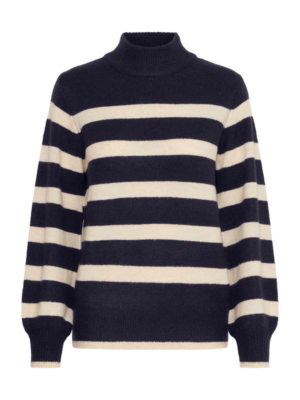 ICHI ICHI Pulover 'EDEEN'  ecru/prljavo bijela / noćno plava