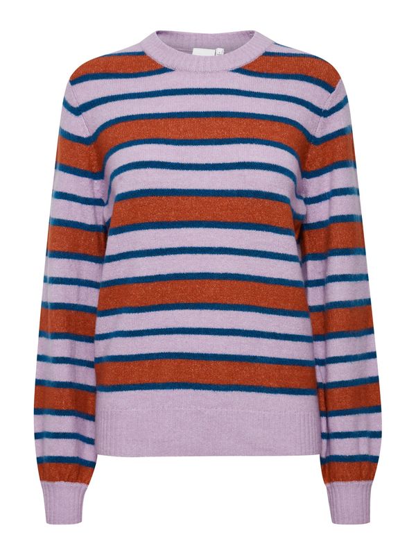 ICHI ICHI Pulover 'Eden'  mornarsko plava / ljubičasta / narančasta