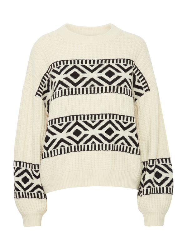 ICHI ICHI Pulover 'IHBARISA'  boja pijeska / crna