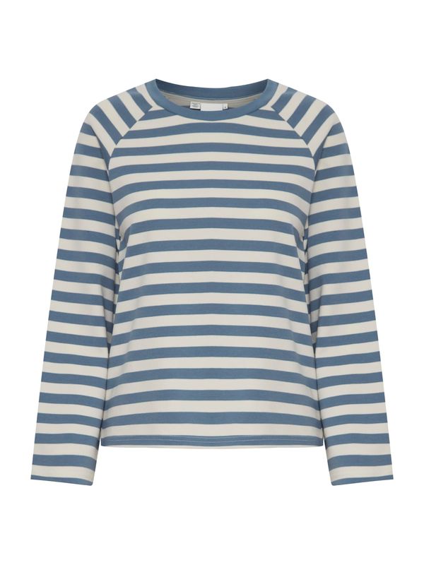 ICHI ICHI Sweater majica 'IHITIRA'  safirno plava / prljavo bijela