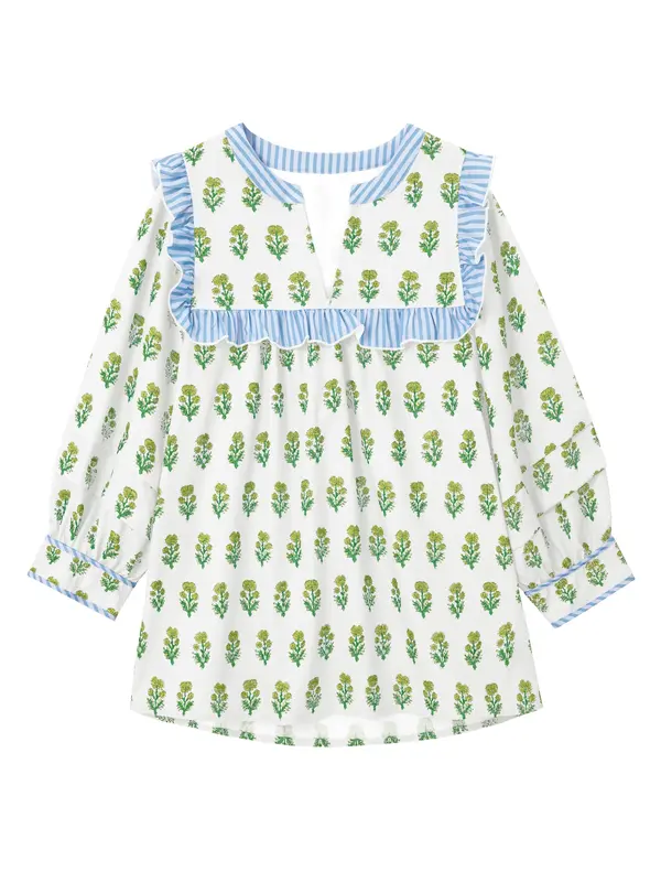 Imily Bela Imily Bela Bluza  pastelno plava / zelena / svijetlozelena / bijela