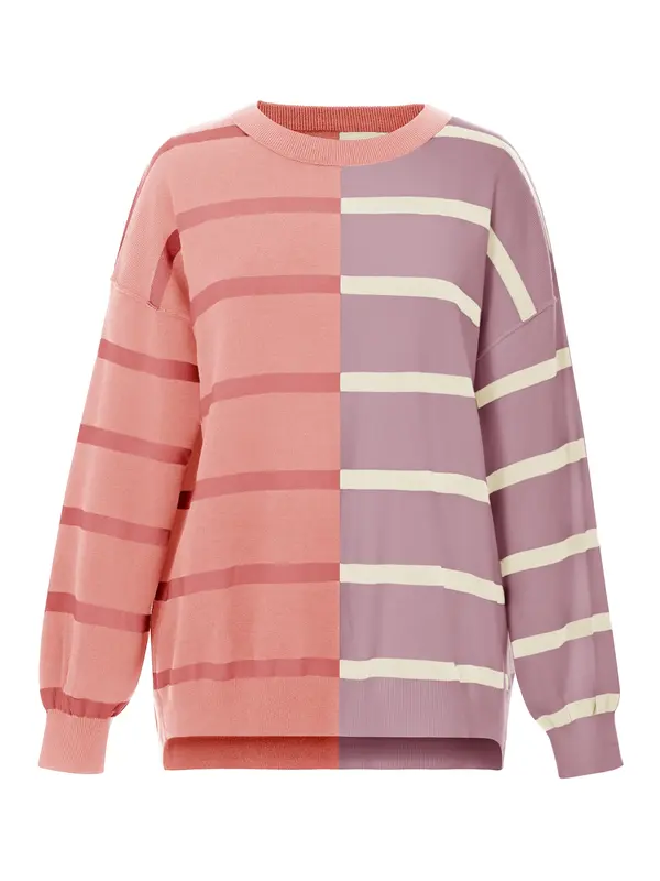 Imily Bela Imily Bela Sweater majica  bež / ljubičasta / roza